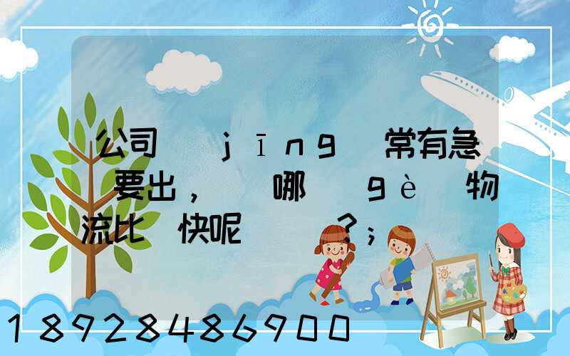 公司經(jīng)常有急貨要出，請問哪個(gè)物流比較快呢？